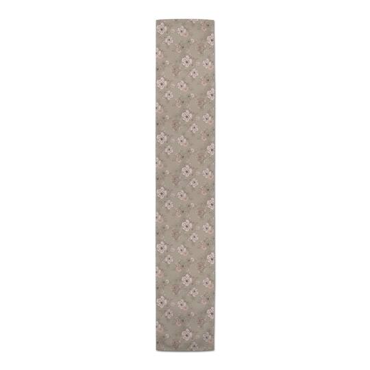 72" Intricate Floral Cotton Twill Runner